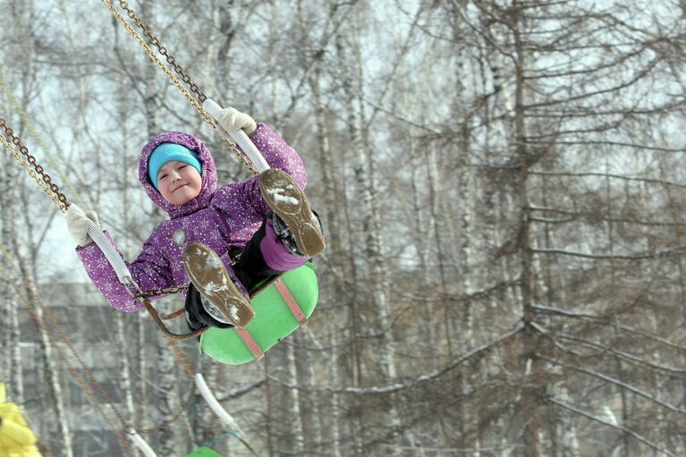 Празднование Масленицы в Новосибирске