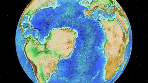 Альтернативная версия разделения суперконтинента Гондвана, где на месте пустыни Сахары - океан
