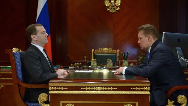 Д.Медведев провел встречу с А.Миллером, архивное фото