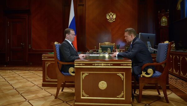 Дмитрий Медведев провел встречу с Алексеем Миллером. Фото с места события
