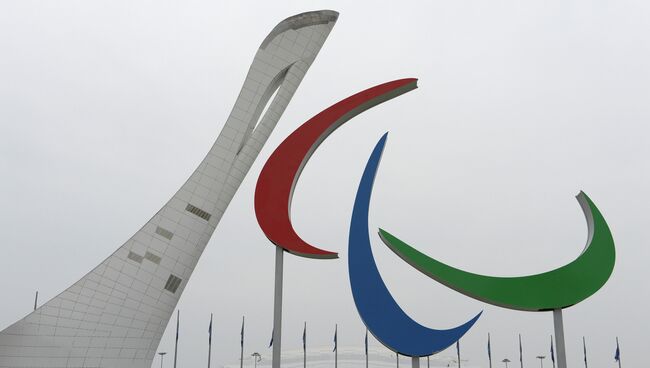 Символ Паралимпийских игр Агитос в Сочи, архивное фото