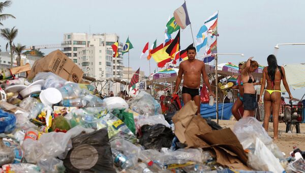 Забастовка мусорщиков в Рио-де-Жанейро, фото с места события