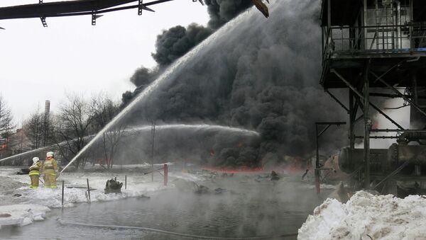Взрыв на заводе в Омске. Архивное фото