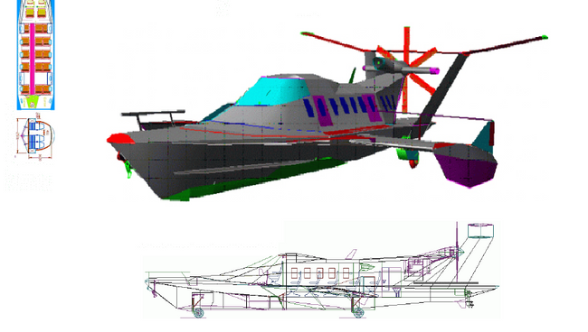 Пассажирский гибрид самолета и морского судна