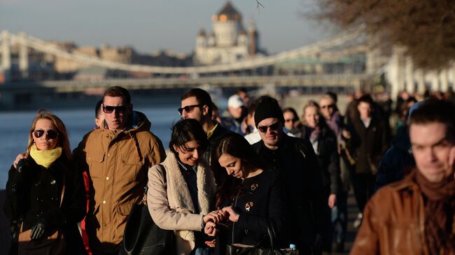 Аномально теплая погода в Москве