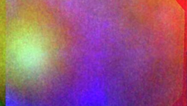Глория в атмосфере Венеры. Иллюстрация составлена из снимков в ультрафиолетовом, видимом и инфракрасном диапазонах, сделанных с перерывом в 10 секунд