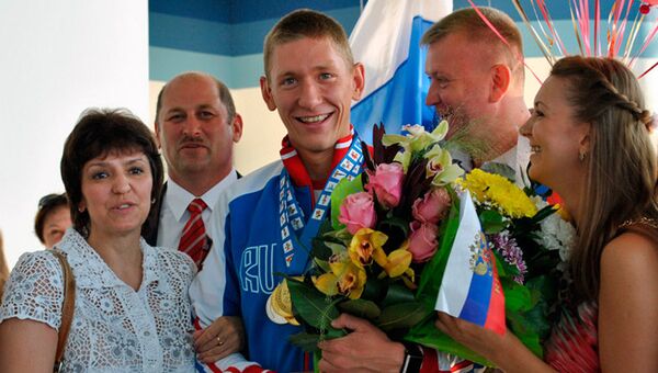 Приморский спортсмен Виталий Оботин - многократный чемпион Сурдлимпийских игр, чемпион мира по плаванию. Архивное фото
