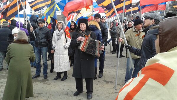 Шествие в поддержку Крыма в Уфе. Фото с места события