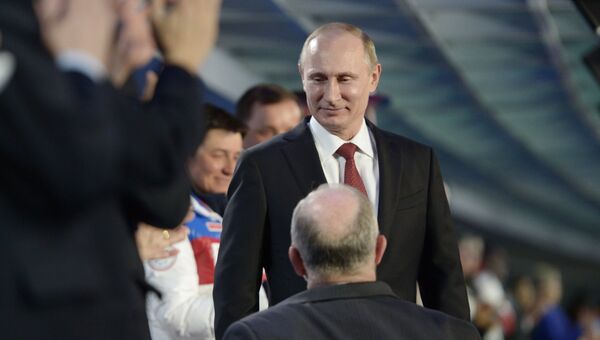 Президент России Владимир Путин на церемонии закрытия XI зимних Паралимпийских игр