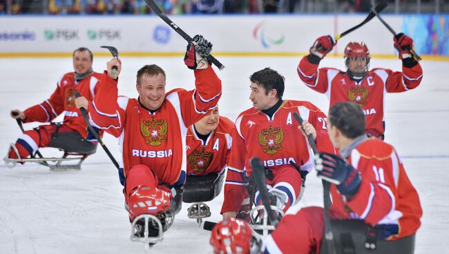 Паралимпиада 2014. Следж-хоккей. Матч Россия - Норвегия