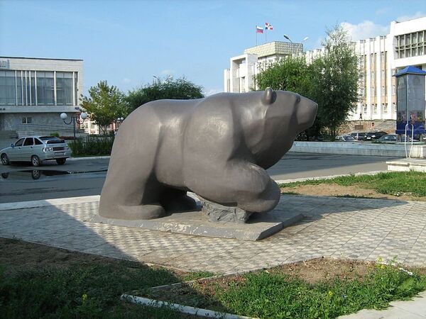 Скульптура Легенда о пермском медведе в Перми 