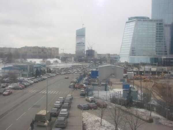 Вид на Москва-Сити с моста Багратион