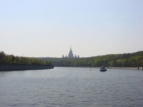 Вид с теплохода, маршрут, Москва