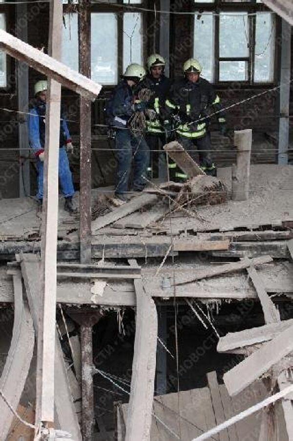 В центре Москвы рухнуло здание