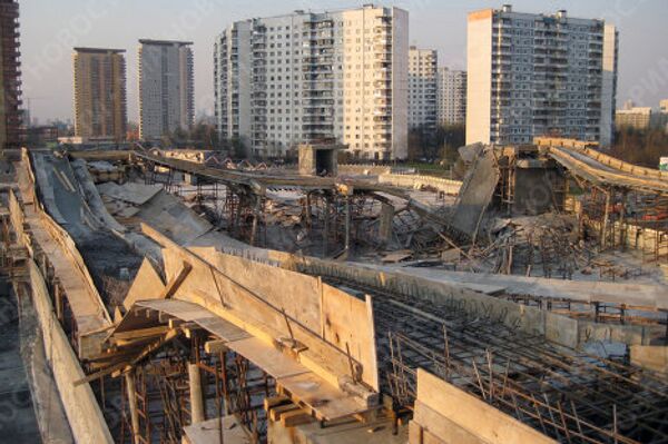Обрушение перекрытий в строящемся паркинге в Москве