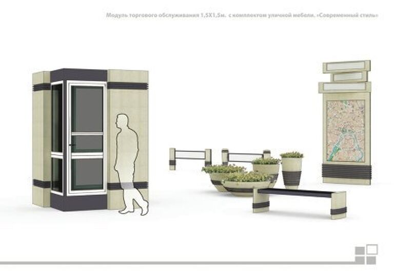 Киоск будущего: типовой проект торговой палатки в Москве