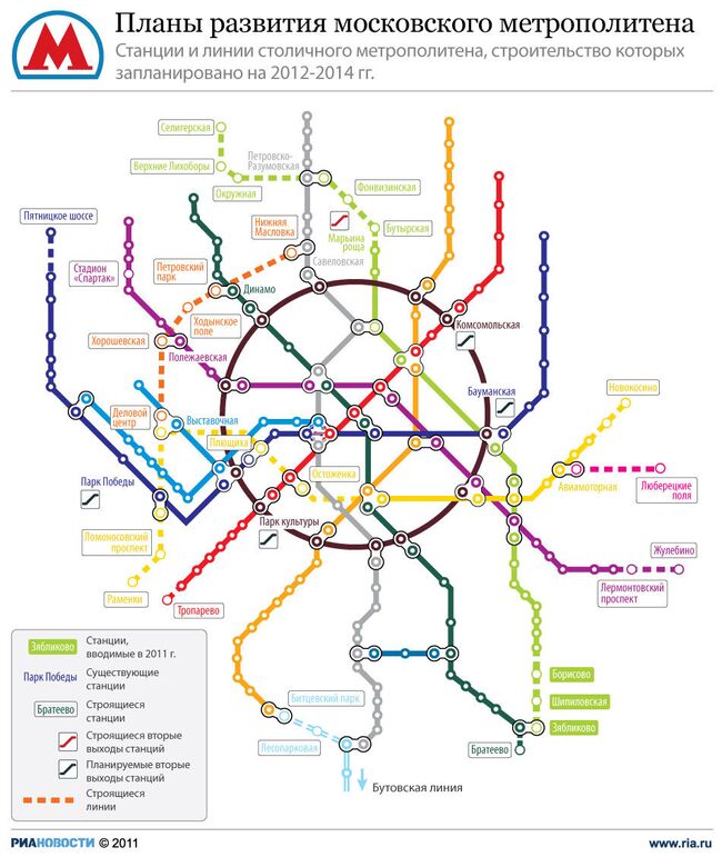 Планы развития московского метрополитена