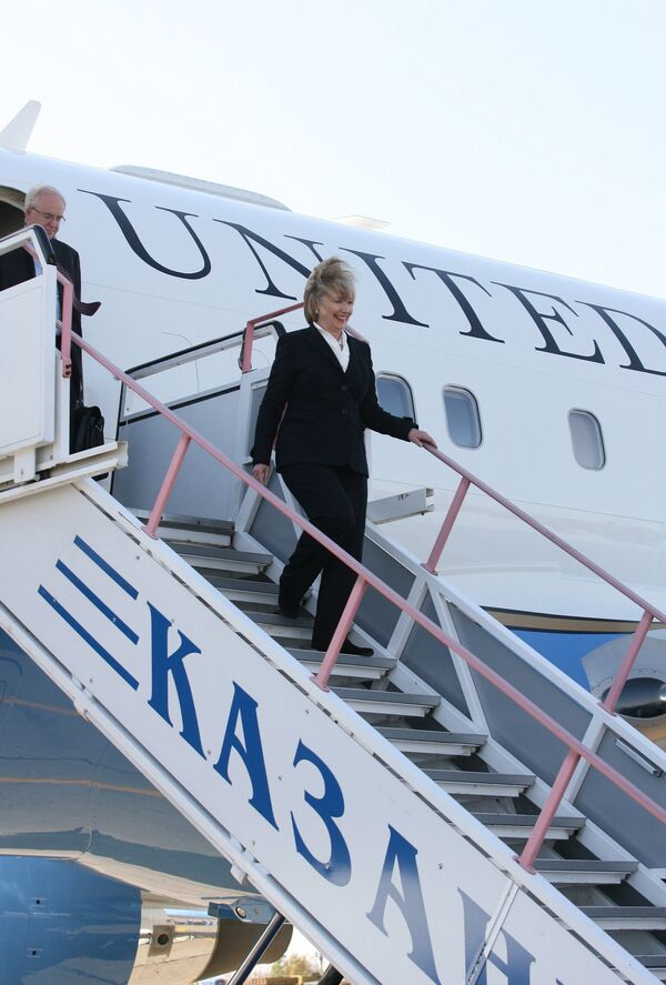 Визит госсекретаря США Хиллари Клинтон в Республику Татарстан, аэропорт Казани