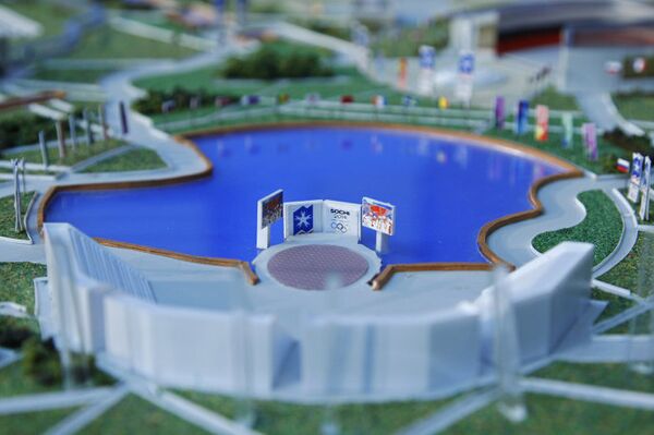 Планировочный макет комплекса олимпийских объектов Сочи 2014