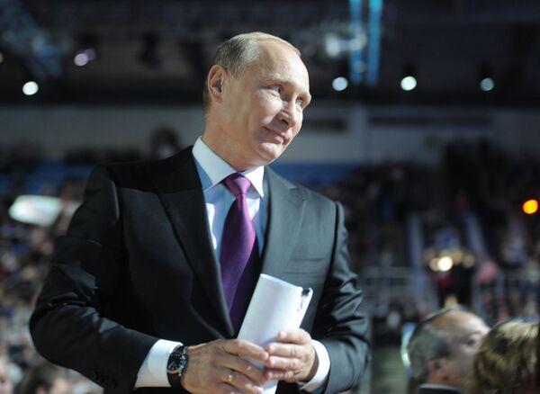 Премьер-министр РФ В. Путин на XII Съезде Единой России