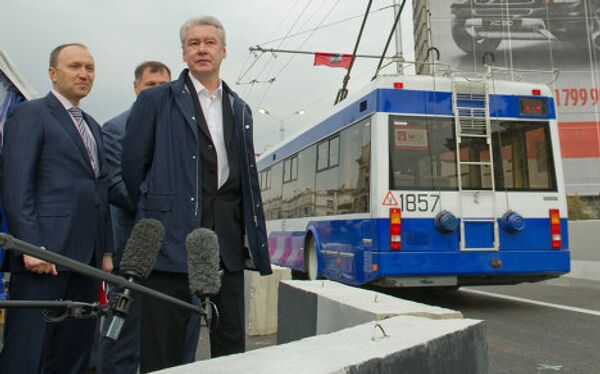 Мэр Москвы Сергей Собянин открыл движение по дублеру Волоколамского тоннеля