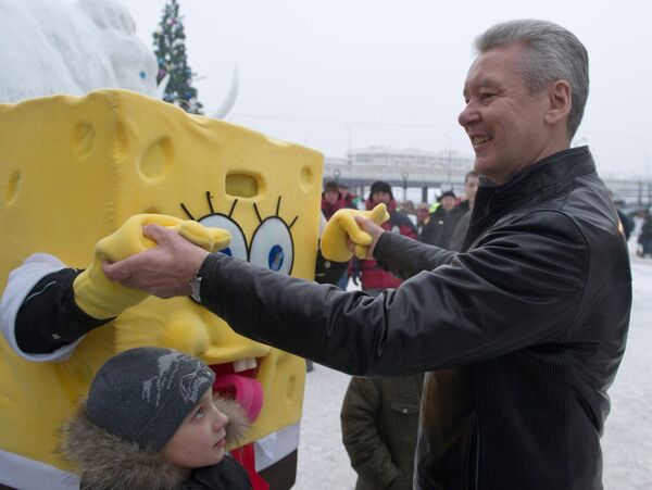 Мэр Москвы Сергей Собянин посетил Фестиваль снега и льда