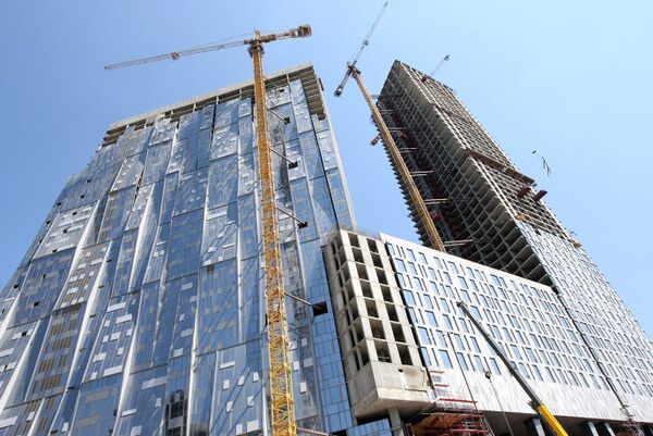 Строительство 49-этажного здания на Мосфильмовской улице