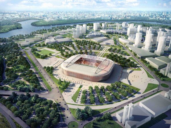 Макет стадиона Спартак в Москве к ЧМ по футболу 2018 года