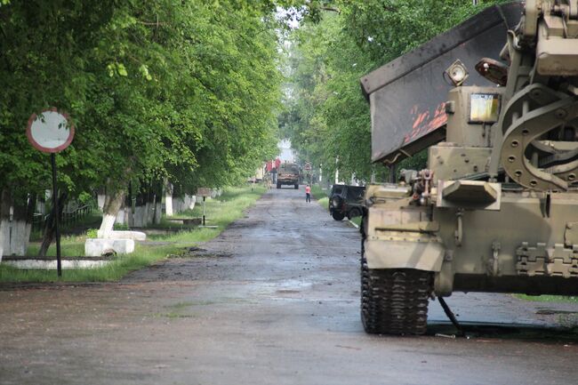 Центральная улица военного городка в Удмуртии, где произошел взрыв на арсенале