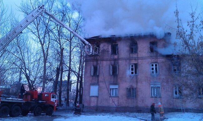 Пожар в Новосибирске