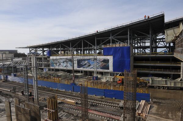 Строительство железнодорожного вокзала Адлер и вокзального комплекса Эсто-Садок в Сочи