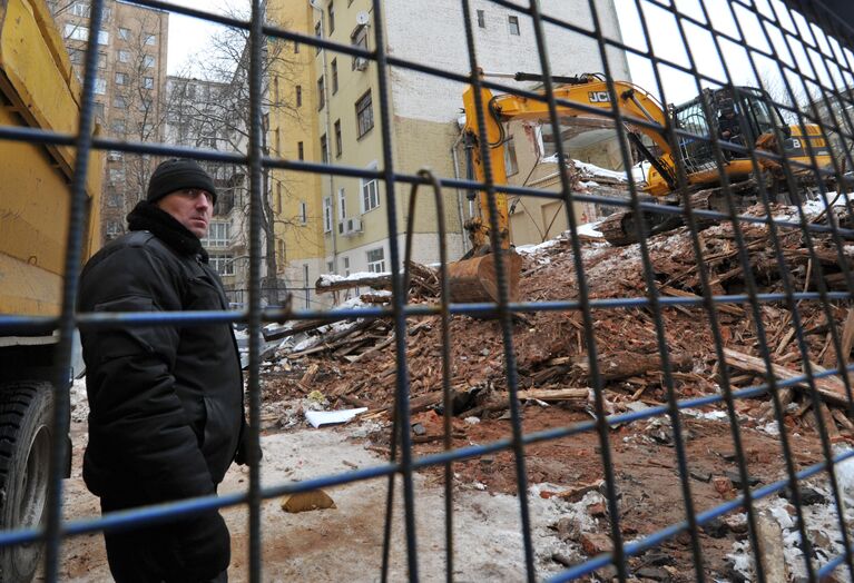 Снос дома в Большом Козихинском переулке в Москве Большой Козихинский 25