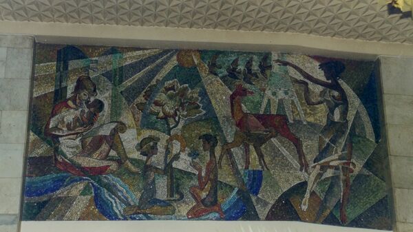 Мозаичное панно в гостинице Москва