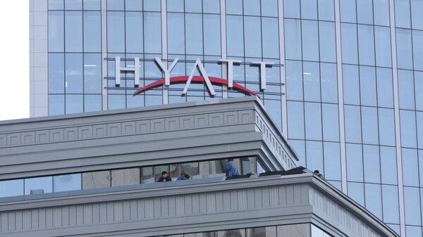 Открытие пятизвездочного гостиничного комплекса Hyatt Regency Ekaterinburg - первого объекта к саммиту ШОС в Екатеринбурге