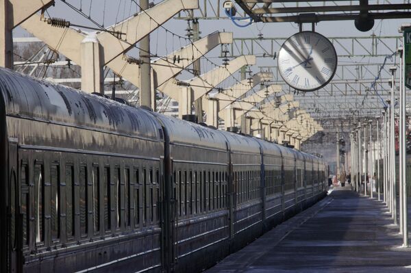 На перроне Ленинградского вокзала