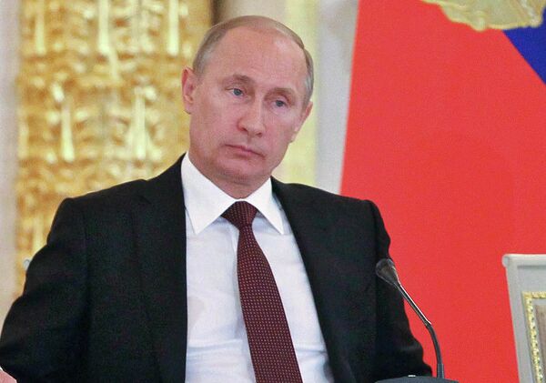 Президент России Владимир Путин на заседании Государственного совета в Кремле