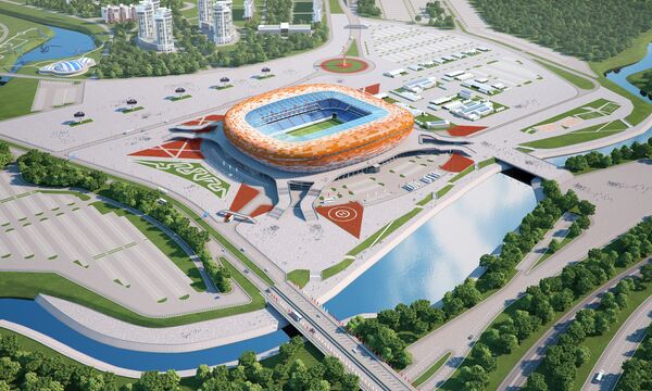 Макет будущего футбольного стадиона Юбилейный в Саранске