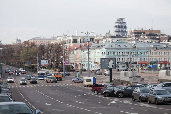 Панорама Рождественского бульвара в Москве