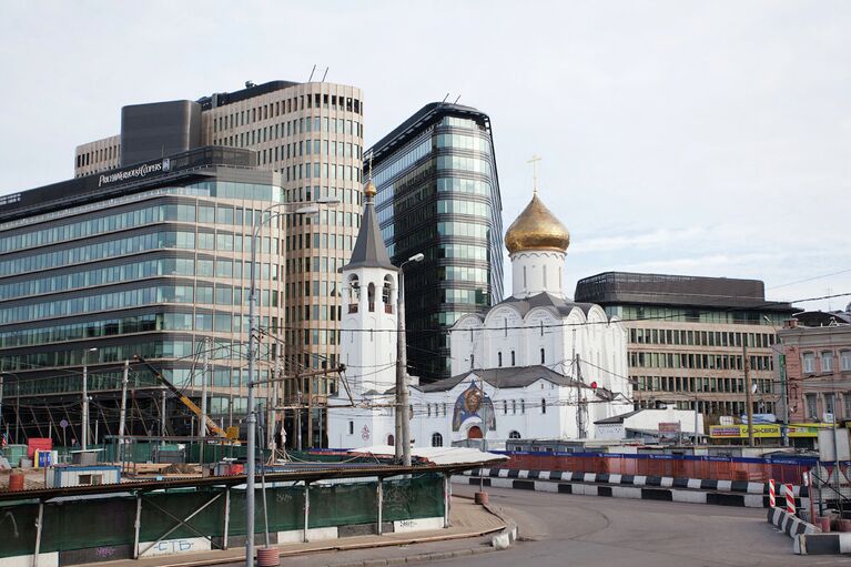 Панорама площади Тверской заставы в Москве