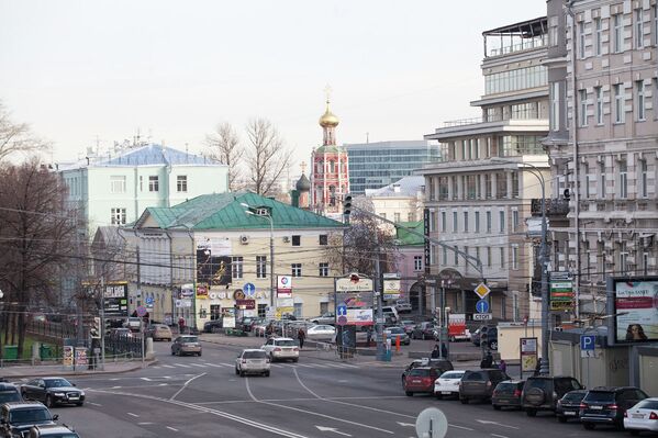 Панорама Пушкинской площади в Москве Панорама Пушкинской площади в Москве