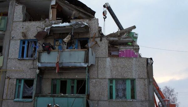 Разрушенный после взрыва газа жилой дом. Кадры с места ЧП в Чувашии