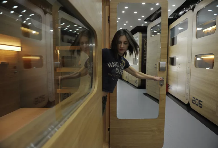 Капсульная гостиница Sleepbox Hotel Tverskaya открылась в Москве Капсульная гостиница Sleepbox Hotel Tverskaya открылась в Москве