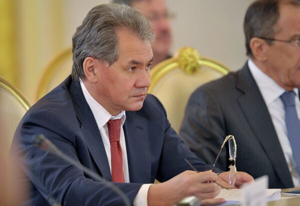 С.Шойгу на сессии Совета ОДКБ в Кремле