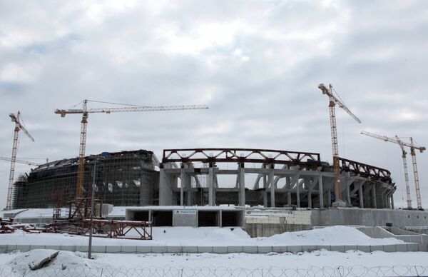 Строительство стадиона Зенит-арена в Санкт-Петербурге