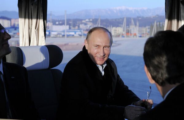 В.Путин осмотрел олимпийские объекты прибрежного кластера в Сочи