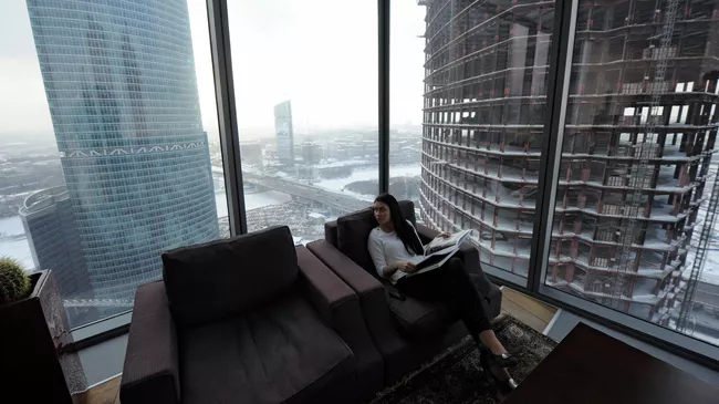 Работа офисов Mirax Group в башне Федерация
