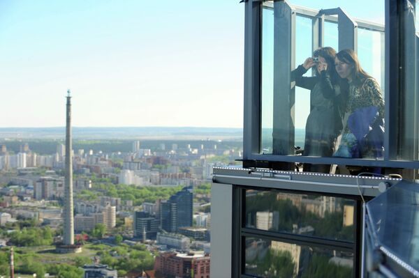 Смотровая площадка на небоскребе Высоцкий в Екатеринбурге
