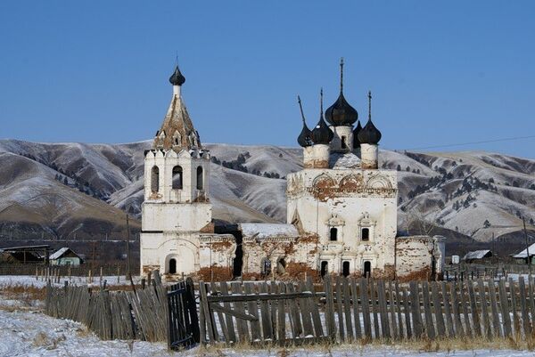 Церковь Успения Пресвятой Богородицы в селе Калинино Забайкальского края