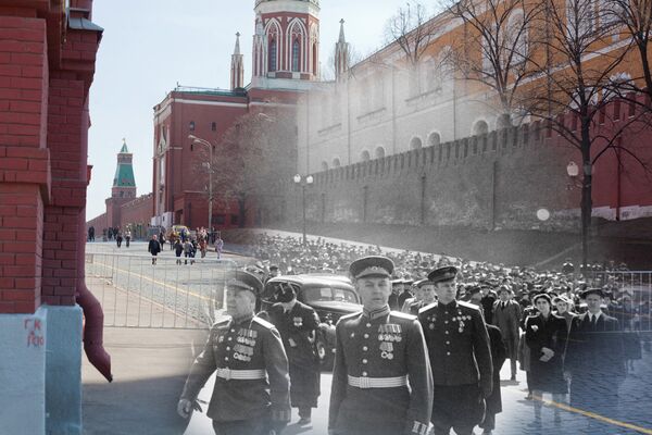 9 мая 1945 года. Празднование Победы на Красной площади
