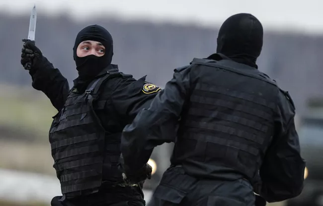 Демонстрация техники и боевой подготовки в рамках выставки Интерполитех-2012